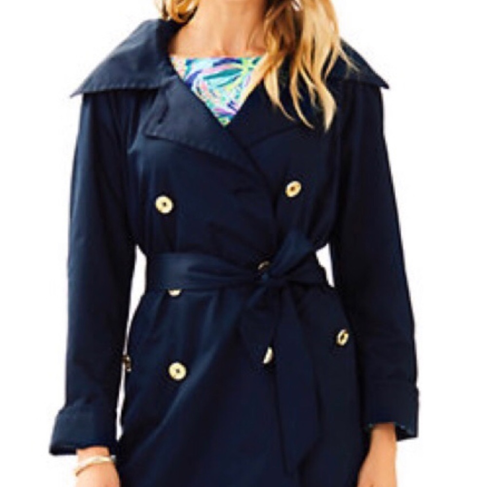 Lilly Pulitzer.  The Qynn Trench Coat